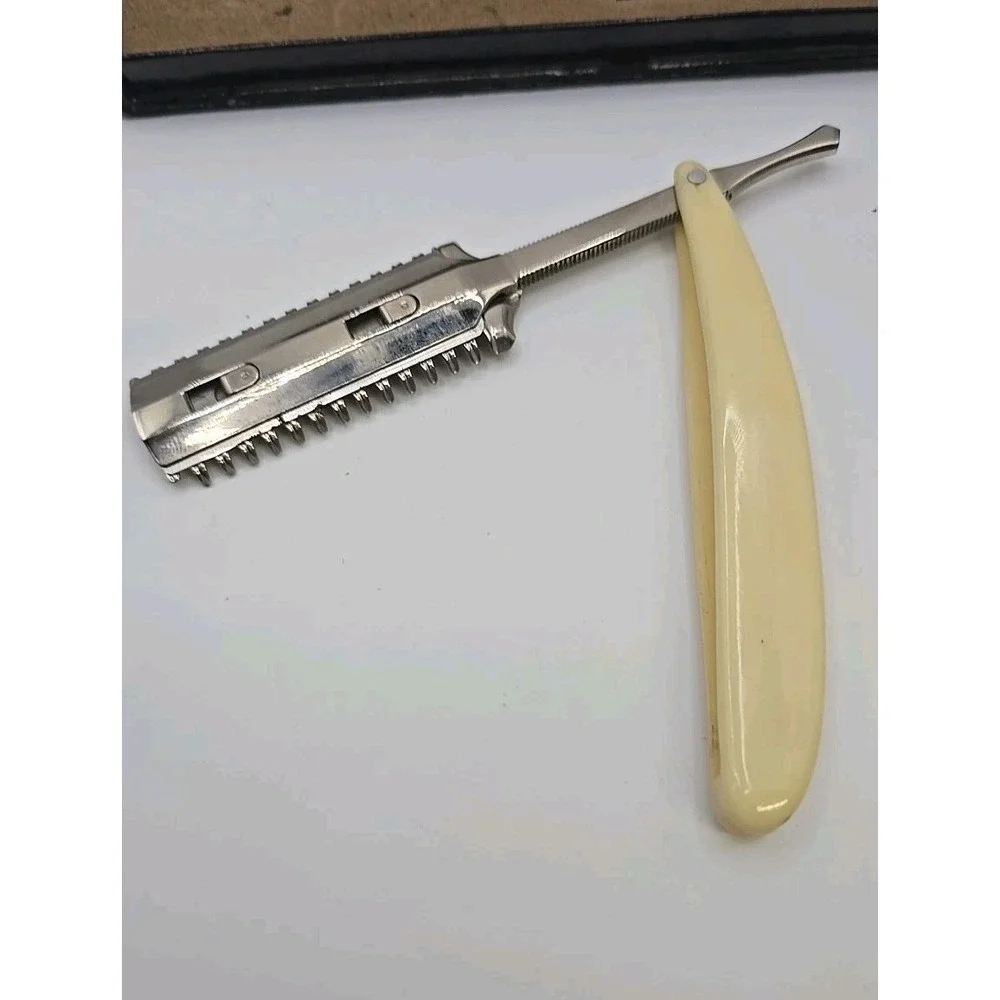 Vintage Durham-Duplex DuBarry Straight Celluloid Safety Razor He-Man's Blade